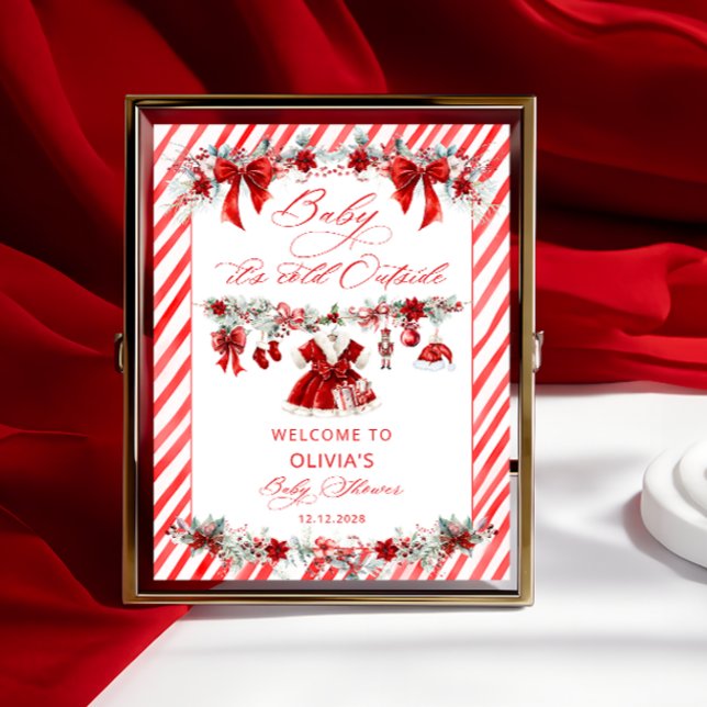 Baby's Cold Outdoor Girl Baby Dusche Willkommen Poster (Von Creator hochgeladen)