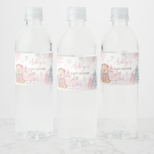 Baby's Cold Outdoor Girl Bear Wasserflaschenetikett