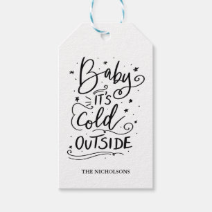 Baby's Cold Outdoor handgeschriebene Weihnachtssch Geschenkanhänger