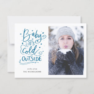 Baby's Cold Outdoor Handgeschriebenes Script-Foto Postkarte