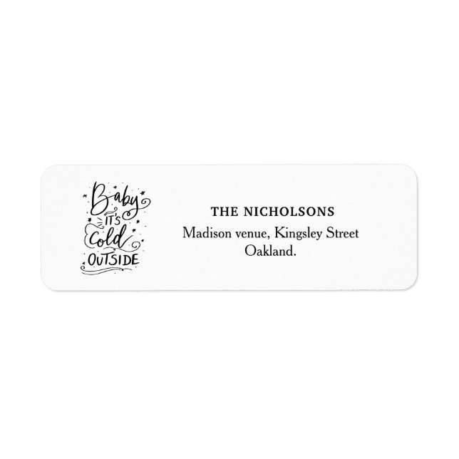 Baby's Cold Outdoor Handschrift (Vorne)