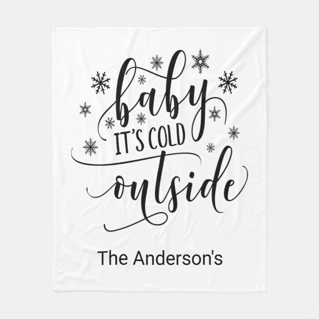Baby's Cold Outdoor personalize Fleecedecke (Vorderseite)