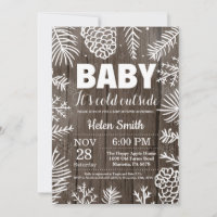 Baby's Cold Outdoor Rustic Winter Baby Dusche