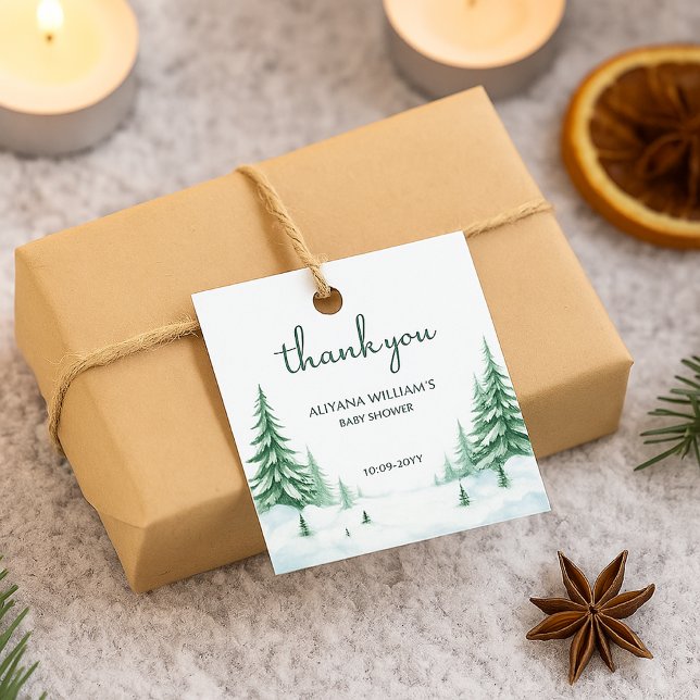 Baby's Cold Outdoor Winter Baby Dusche Party Geschenkanhänger (Von Creator hochgeladen)