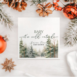 Baby's Cold Outdoor Winter Baby Dusche Party Serviette