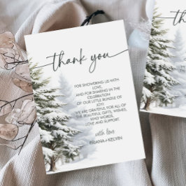 Baby's Cold Outdoor Winter Baby Dusche Vielen Dank Einladung