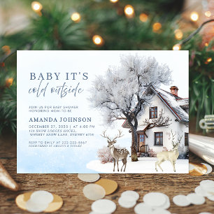 Baby's Cold Outdoor Winter Wunderland Baby Showe Einladung