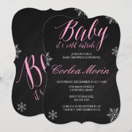 Baby's Cold Outdoor Winterdusche lädt ein Einladung