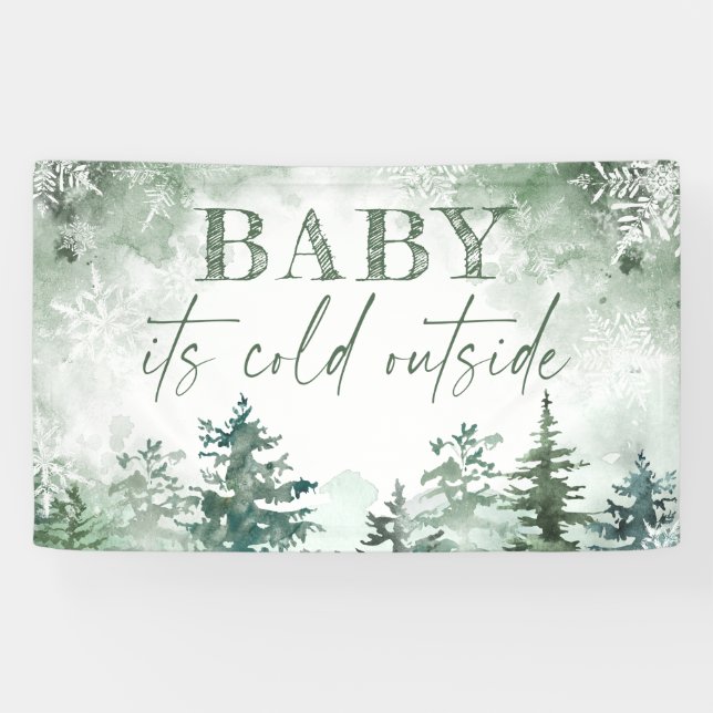 Baby's Cold Outdoor Winterwald Banner (Horizontal)