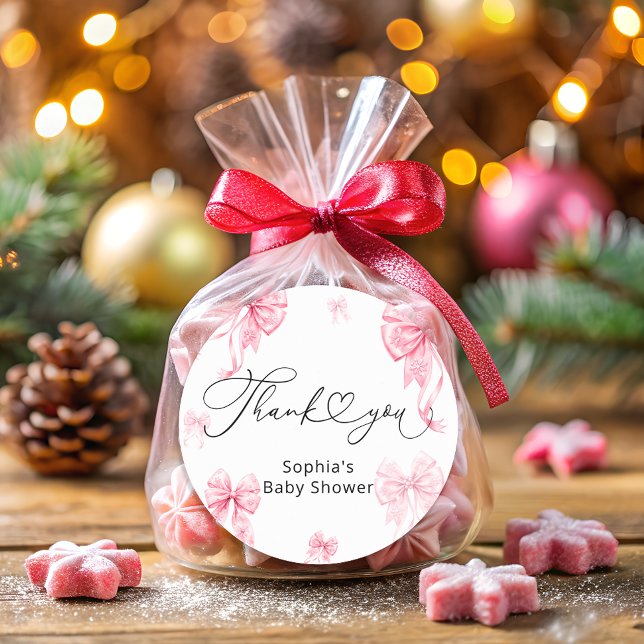 Baby's Cold Outdoorbow Babydusche Danke Runder Aufkleber (Von Creator hochgeladen)