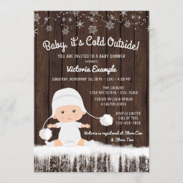 Baby's Cold Outside Baby Dusche Einladung