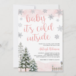 Baby's Cold Outside Girl Baby Shower Einladung