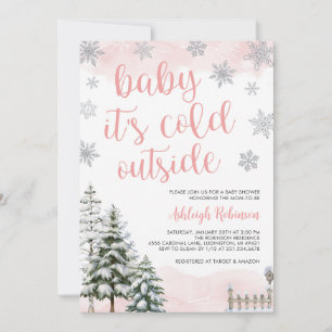 Baby's Cold Outside Girl Baby Shower Einladung