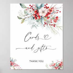 Baby's Cold Outside Greenery Cards and Gifts Poster