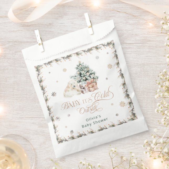 Baby's Cold Outside Niedliche Polar Bear Baby Dusc Geschenktütchen (Ausgeschnitten)