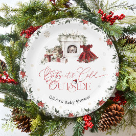 Baby's Cold Outside Weihnachtsdusche Pappteller