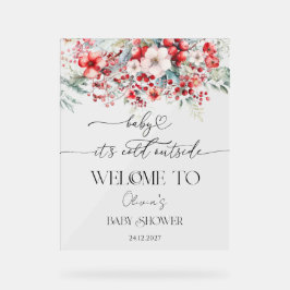 Baby's Cold Outside Winter Baby Dusche Willkommen Acrylschild