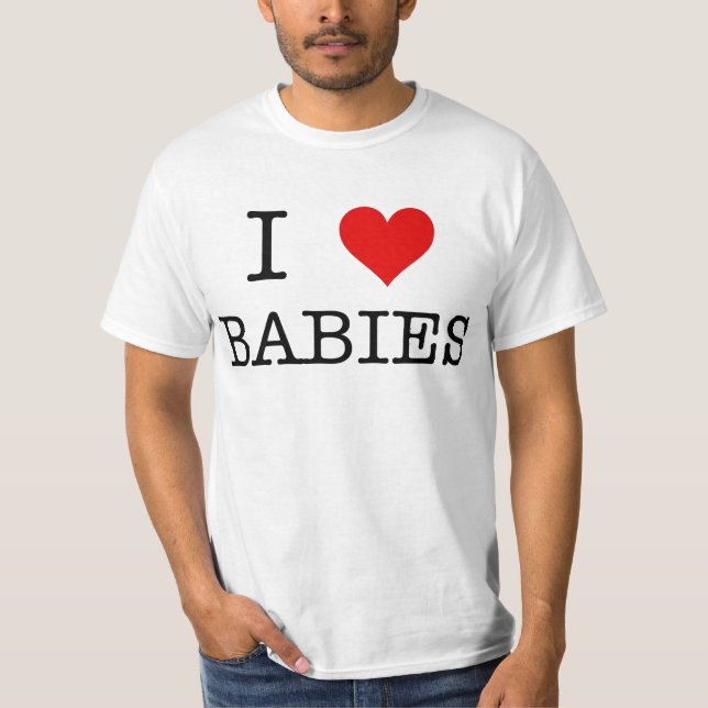 Babys des Herz-I <3 gegen die Abtreibung T-Shirt (Vorderseite)