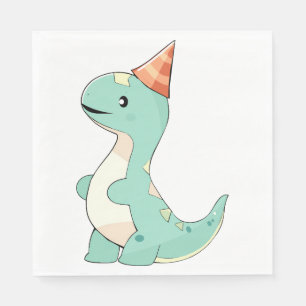 Baby's Dino Mite! Niedlich Dinosaurier Geburtstag Serviette