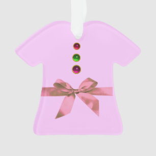 BABY'S ERSTE CHRISTMAS Pink Amethyst, Ruby Keramik Ornament