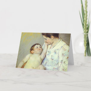 Baby's erste Kur. c) 1890, Mary Cassatt Karte