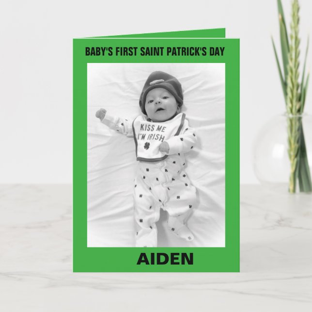 BABYS ERSTE SAINT PATRICK'S DAY CARD FEIERTAGSKARTE (Vorderseite)