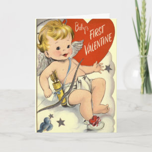 Baby's erste Valentinsgrußkarte Feiertagskarte