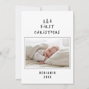 Babys erste Weihnachten elegant gezeichnet Baum-Fo