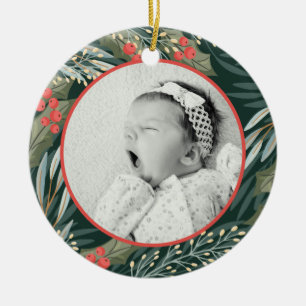 Babys Erste Weihnachten mit Geburtstagsfeiertagen Keramik Ornament