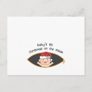 Babys erste Weihnachten Mutterschaft santa Baby Du Einladungspostkarte