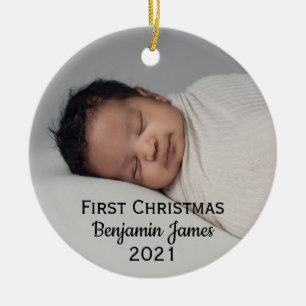 Babys Erste Weihnachten Personalisiert Moderne Ker Keramik Ornament