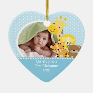 Babys Erste Weihnachtsfeier Foto Ornament Giraffe