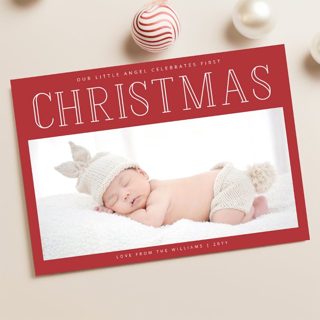 Babys Erste Weihnachtsfeier Geburtserklärung des F Feiertagskarte (Von Creator hochgeladen)
