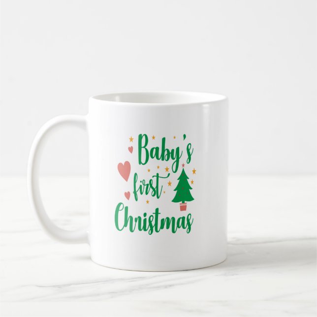 Babys erste Weihnachtsfeier-Tasse Kaffeetasse (Links)