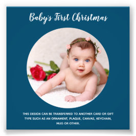 Babys Erste Weihnachtsfoto-Vorlage - Eigene Gestal Fotodruck
