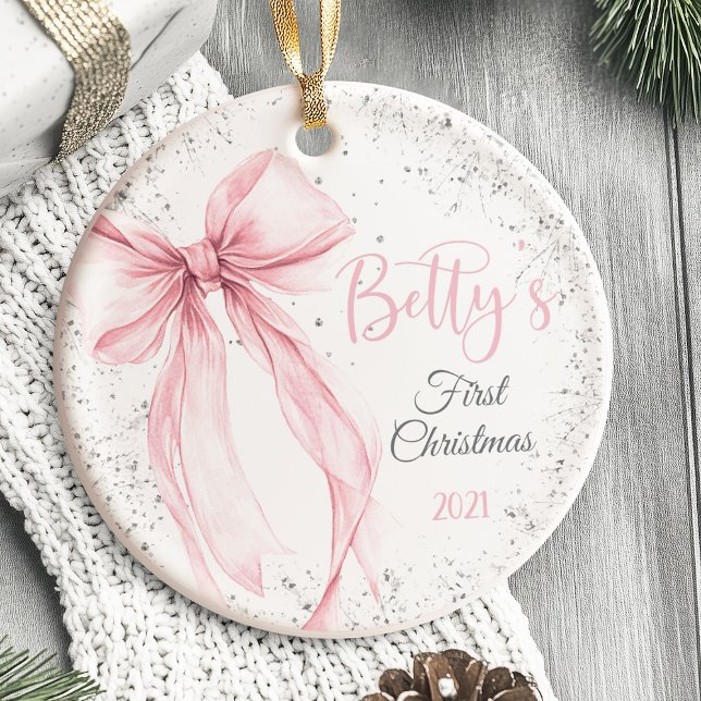 Babys erste Weihnachtsschmuck Bow Coquette (Baby's First Christmas Ornament Bow Coquette)