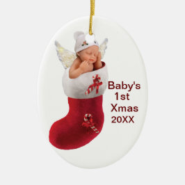 babys erste Weihnachtsverzierung - kundengerecht Keramik Ornament