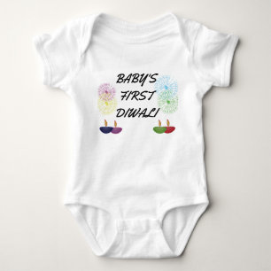 BABYS ERSTER DIWALI BABY BODYSUIT STRAMPLER