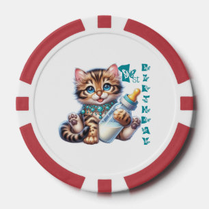 Babys erster Geburtstag. Pokerchips