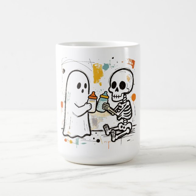 Baby's erstes Halloween-Geist-Skelett  Kaffeetasse (Mittel)