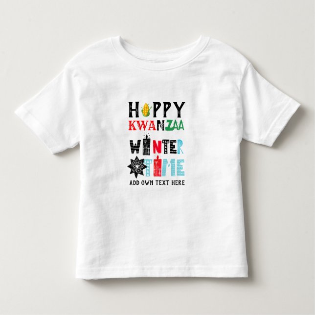Babys erstes KWANZA-Hemd Name hinzufügen Kleinkind T-shirt (Vorderseite)