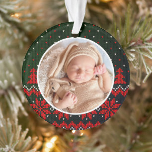 Babys erstes Niedliches Weihnachten Modernes Elega Ornament