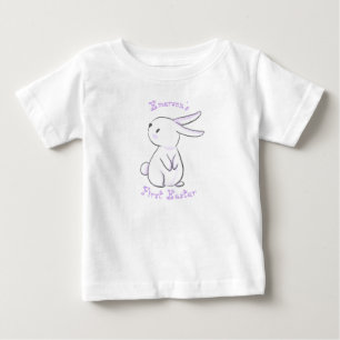 Baby's erstes Ostern mit süßem lila Häschen Baby T-shirt