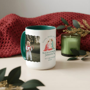 Babys erstes religiöses Weihnachtskrippen-Foto Tasse
