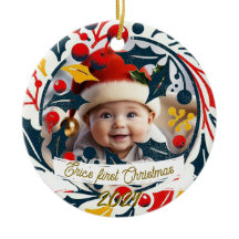 Baby's erstes Weihnachten Dreifarben-Kranz