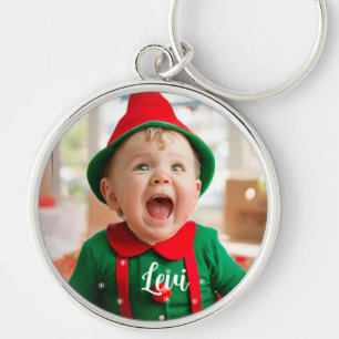 Baby's erstes Weihnachten   Elf in Ausbildung Schlüsselanhänger