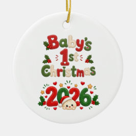 Baby's erstes Weihnachten Keramik Ornament