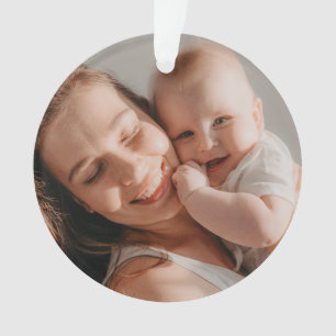 Baby's erstes Weihnachten Minimal Foto  Ornament