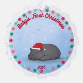 Baby's erstes Weihnachten - Papier-Ornament - Nilp Ornament Karte