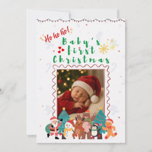 Baby's erstes Weihnachten personalisiert Einladung